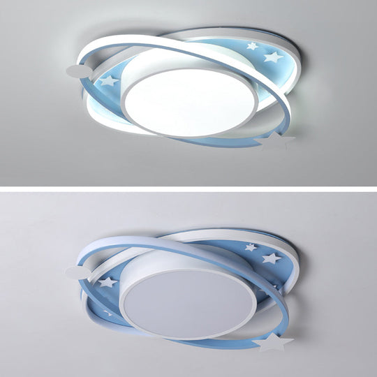 Contemporary Acrylic Flush Mount Ceiling Light For Bedroom - Planet