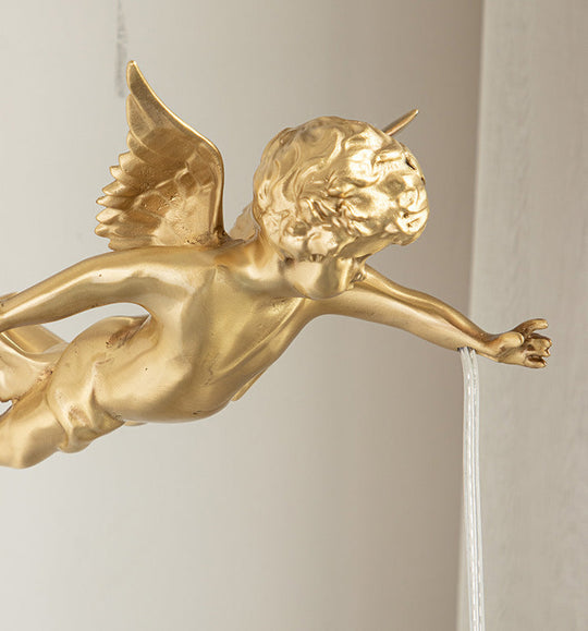 Vintage Brass Angle Pendant Lamp - Bedroom Lighting With Crystal Drip Accent