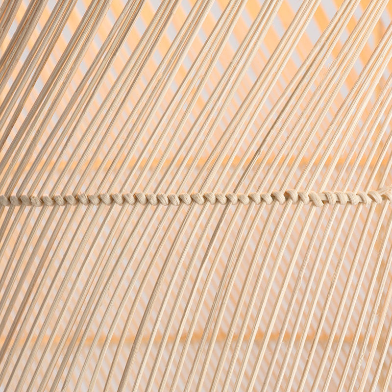 Asian Style Rattan Pendant Light With Hanging Wire - Bell Shape Lighting Fixture (39) Bedroom Décor