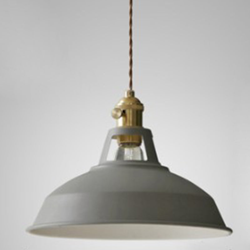 Nordic Style Hanging Lamp With Metal Shade And Colorful Macaron Finish For Kitchen Barn