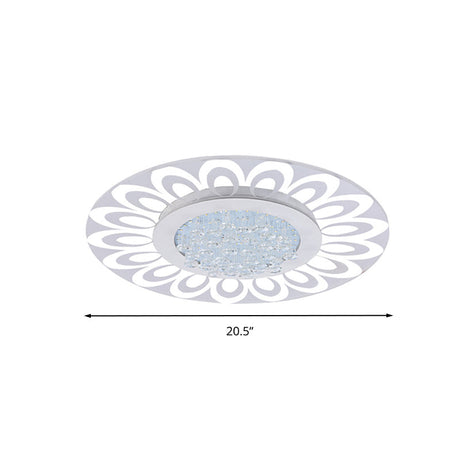 Modern Crystal Led Flush Mount Lighting In Multiple Light Options Various Sizes Available