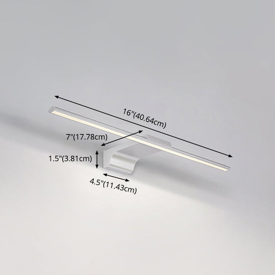 Modern Nordic Led Vanity Lamp For Bathroom - Wall Mounted Mirror Front