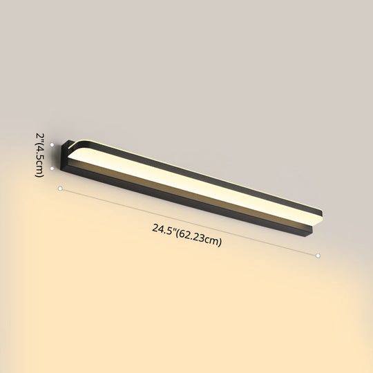 Modern Linear Vanity Wall Lamp Stylish Bathroom Lighting Solution With Multiple Sight Options