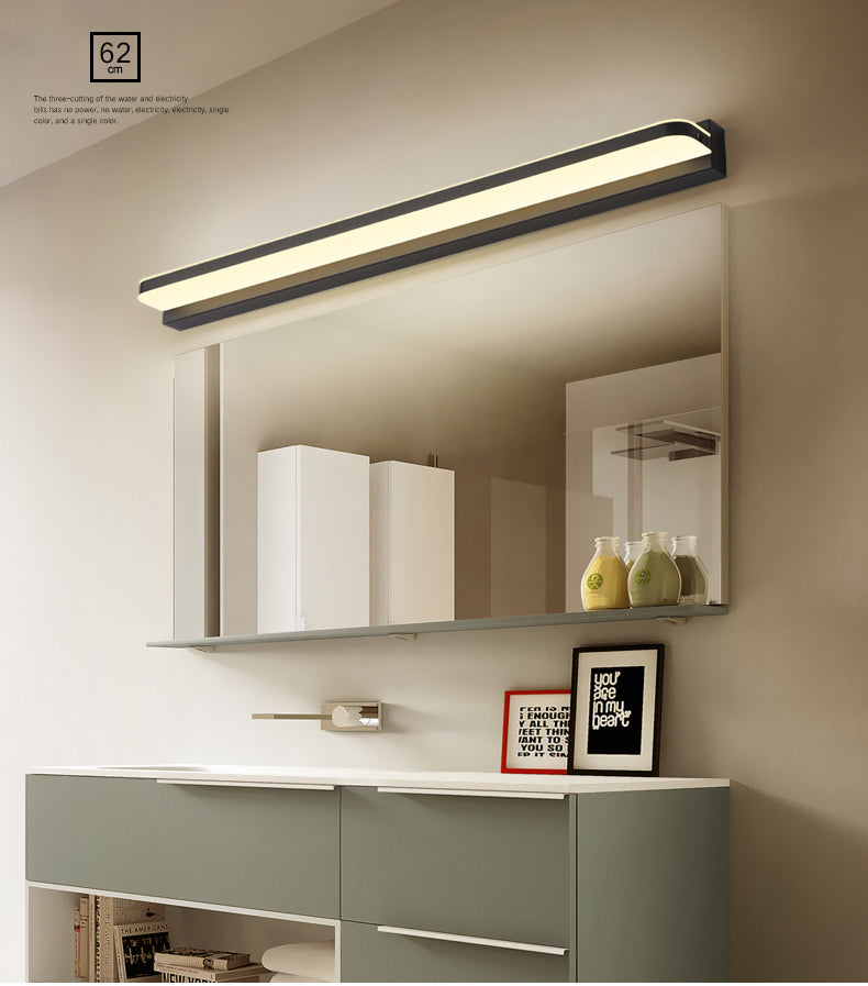 Modern Linear Vanity Wall Lamp Stylish Bathroom Lighting Solution With Multiple Sight Options