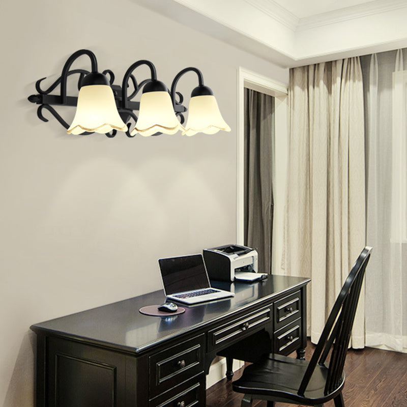 Opal Glass Metal Vanity Sconce For Modern Bathrooms