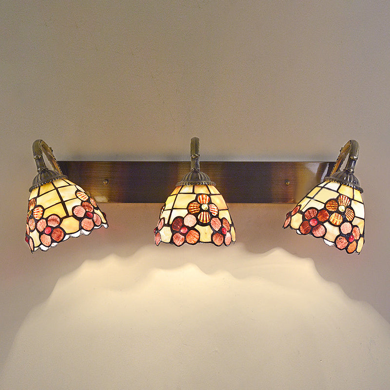 Tiffany Shell Shade Bathroom Sconce For Stylish Indoor Vanity Lighting