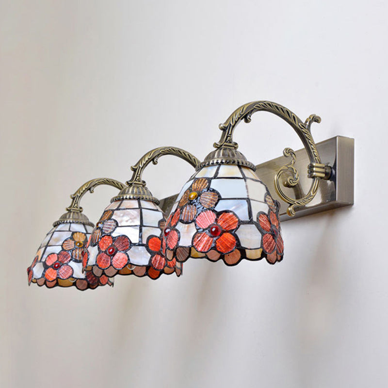 Tiffany Shell Shade Bathroom Sconce For Stylish Indoor Vanity Lighting