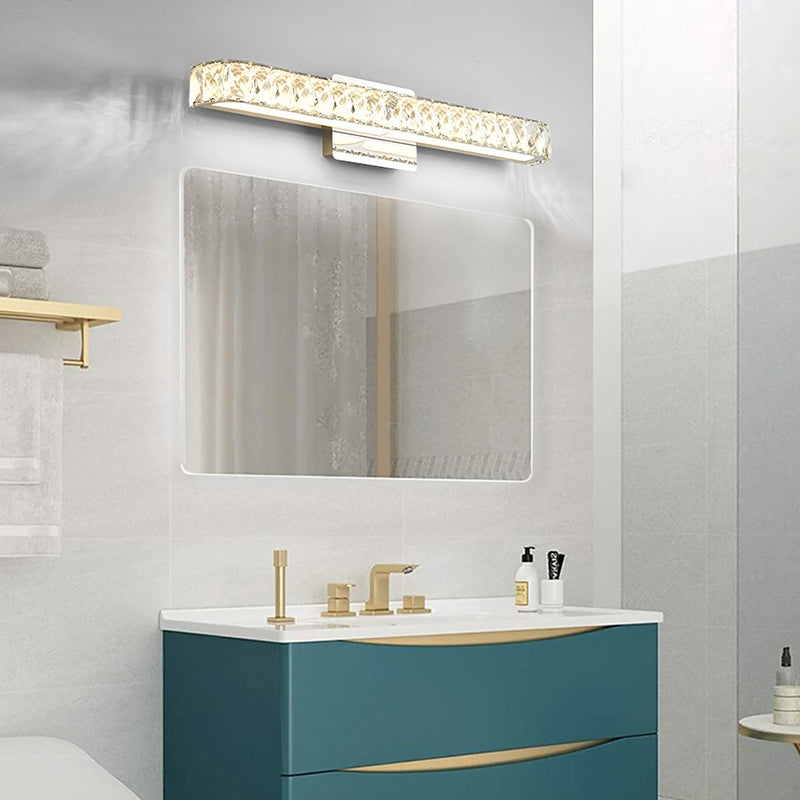 Modern Opulent Crystal Vanity Sconce For Bathroom