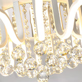 Curved Acrylic Flush Mount Led Ceiling Lamp In White: Simple Modern Design (27/31.5 W Warm/White