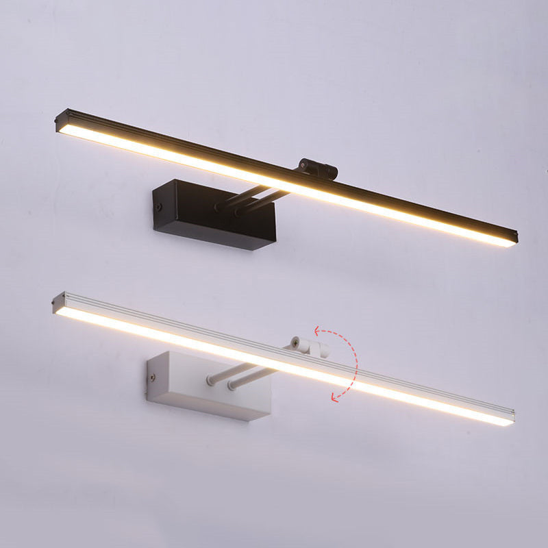 Modern Minimalist Metal Single Vanity Light—Linear Style