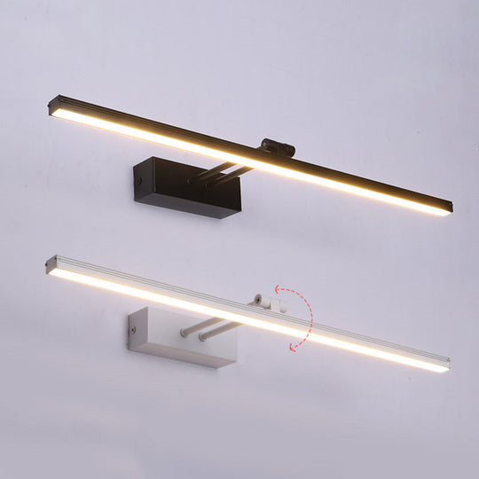 Modern Minimalist Metal Single Vanity Light—Linear Style