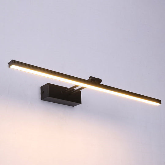 Modern Minimalist Metal Single Vanity Light—Linear Style