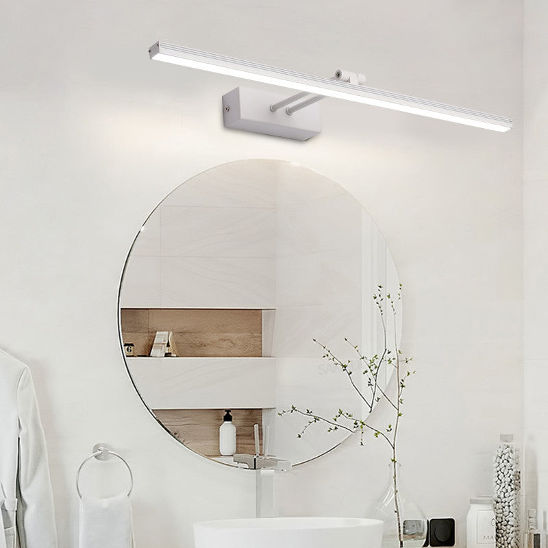 Modern Minimalist Metal Single Vanity Light—Linear Style