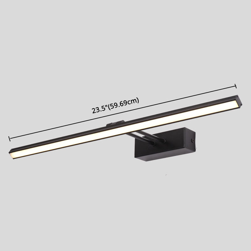 Modern Minimalist Metal Single Vanity Light—Linear Style