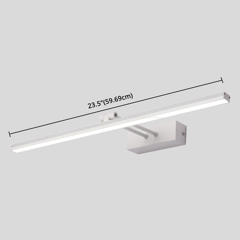 Modern Minimalist Metal Single Vanity Light—Linear Style