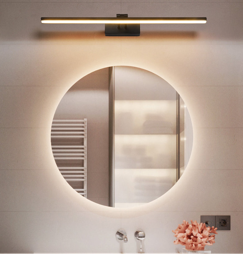 Modern Minimalist Metal Single Vanity Light—Linear Style