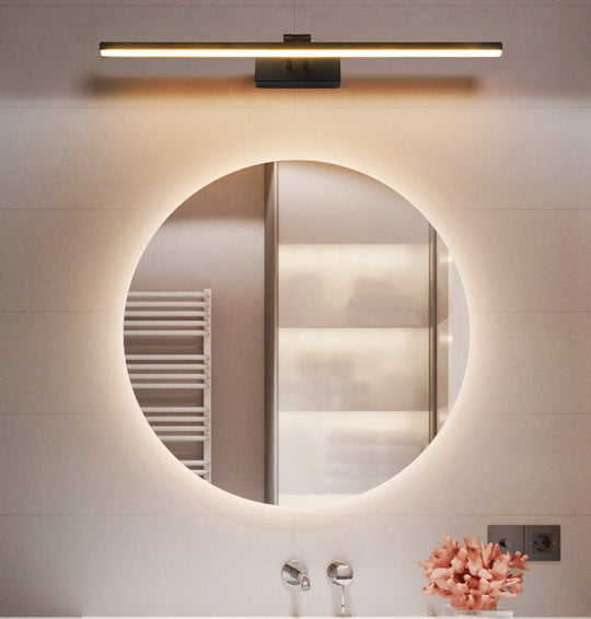 Modern Minimalist Metal Single Vanity Light—Linear Style
