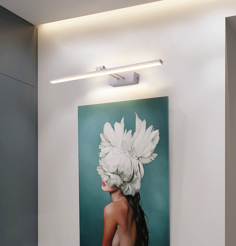 Modern Minimalist Metal Single Vanity Light—Linear Style