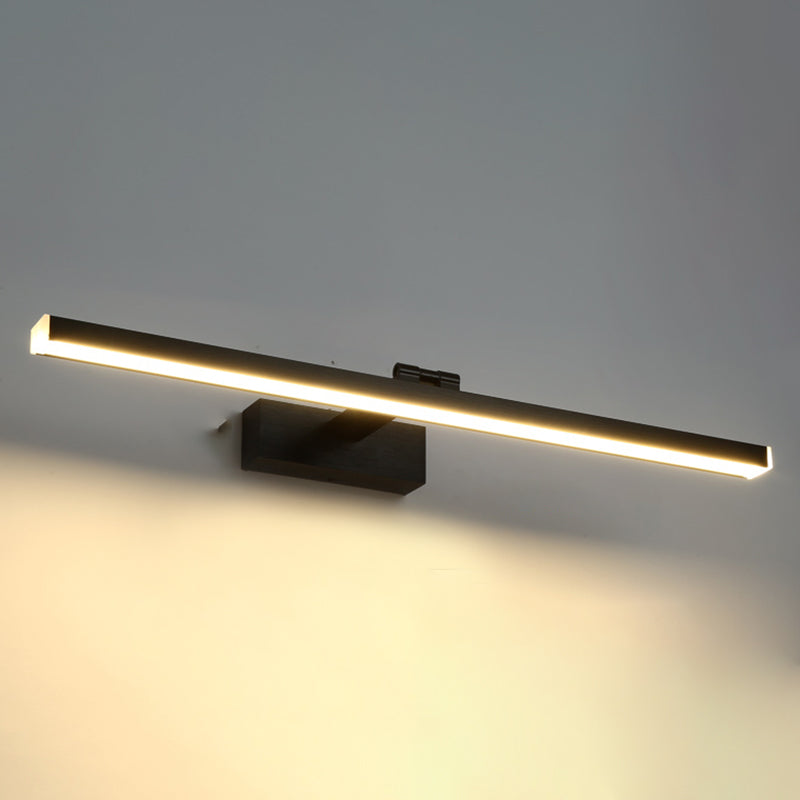 Modern Minimalist Metal Vanity Wall Light Fixture - Armed Single Black / 16 Third Gear