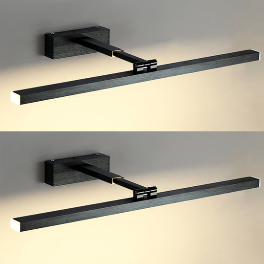 Modern Minimalist Metal Vanity Wall Light Fixture - Armed Single