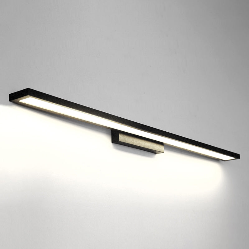 Modern Minimalist Vanity Wall Light In Aluminum With Rectangular Shape Black / 35.5 White