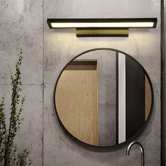 Modern Minimalist Vanity Wall Light In Aluminum With Rectangular Shape