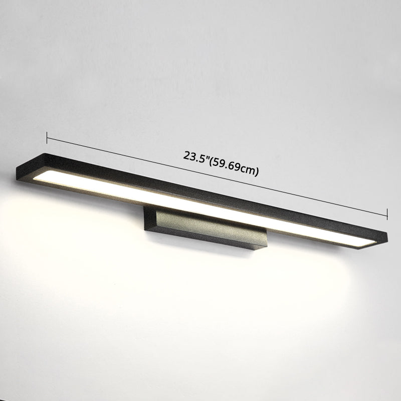 Modern Minimalist Vanity Wall Light In Aluminum With Rectangular Shape