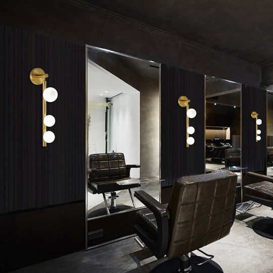 Modern Luxury Glass Vanity Light - 3 Spherical Wall Lights