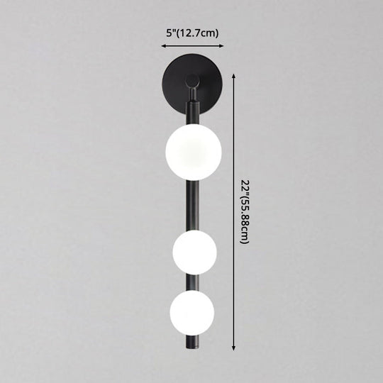 Modern Luxury Glass Vanity Light - 3 Spherical Wall Lights