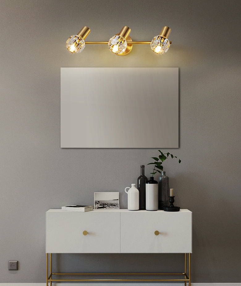 Modern Luxury Circle Vanity Wall Light Fixture - Copper Lighting