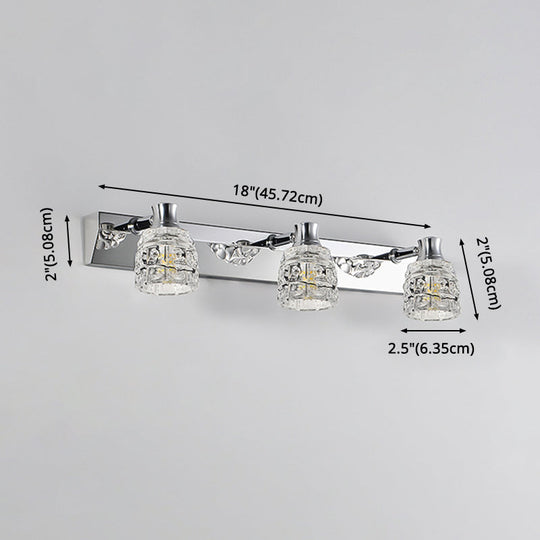 Retro Crystal Vanity Lights: Elegant Armed Wall Light Fixtures