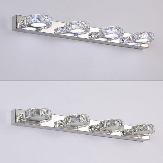 Crystal Circle Vanity Wall Light - Modern Minimalist Style For A Stylish Look