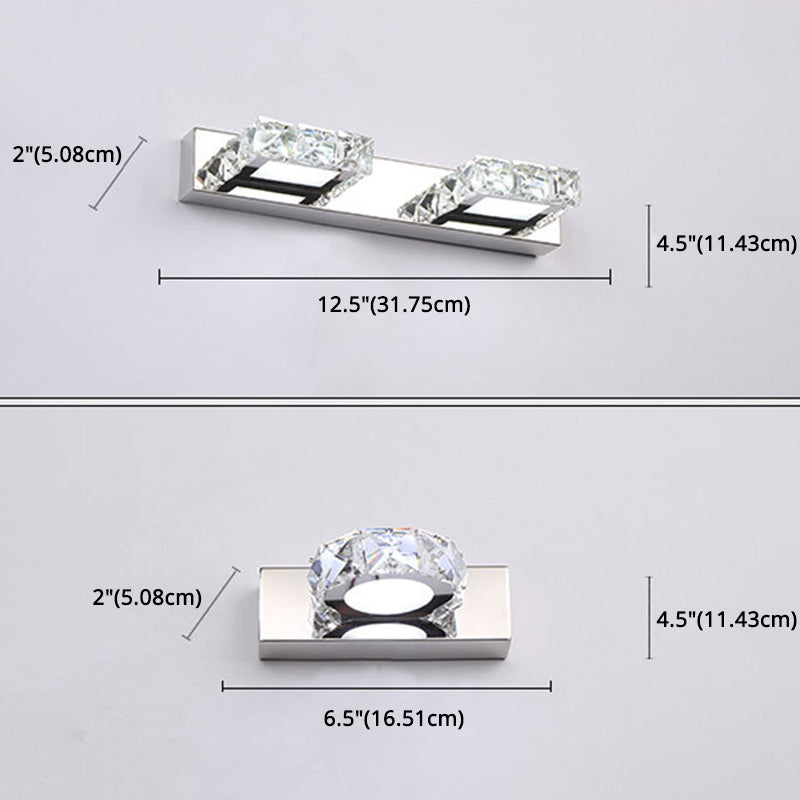 Crystal Circle Vanity Wall Light - Modern Minimalist Style For A Stylish Look