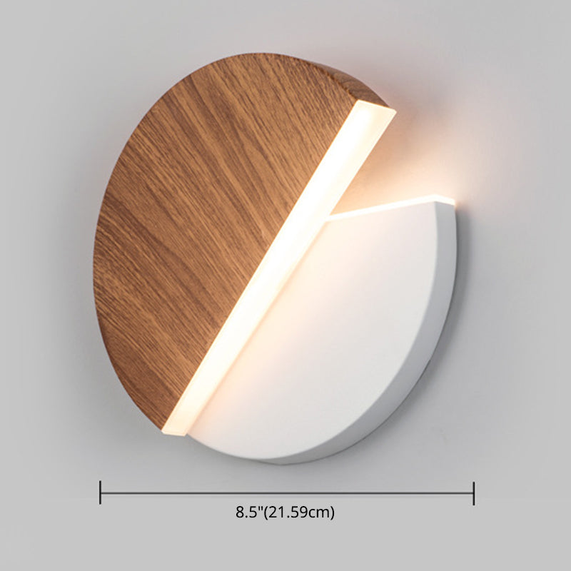 Rotating Nordic Led Wall Lamp In Round Disc Shape - Acrylic Indoor Light Fixture