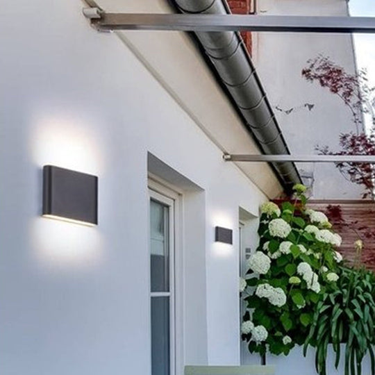 Simplicity Waterproof Sconce Light: Up And Down Lighting Wall Mount Fixture For Living Room