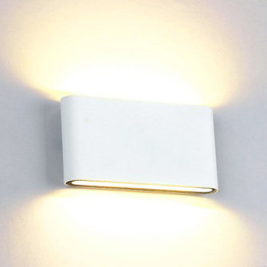 Simplicity Waterproof Sconce Light: Up And Down Lighting Wall Mount Fixture For Living Room White /
