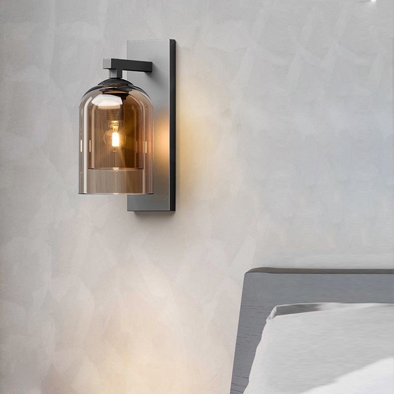 Exquisite Wall Light Sconce With Inner Glass Shade For Corridor And Bedroom