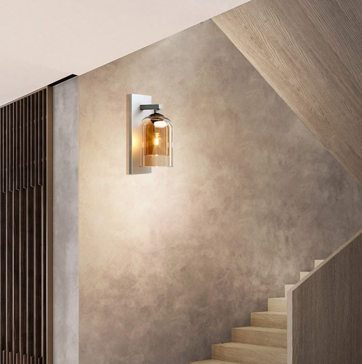 Exquisite Wall Light Sconce With Inner Glass Shade For Corridor And Bedroom