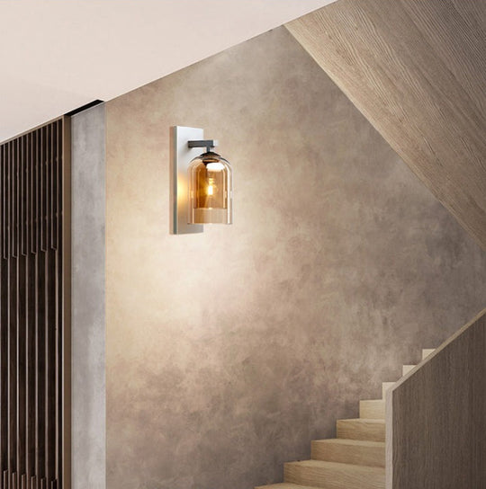 Exquisite Wall Light Sconce With Inner Glass Shade For Corridor And Bedroom