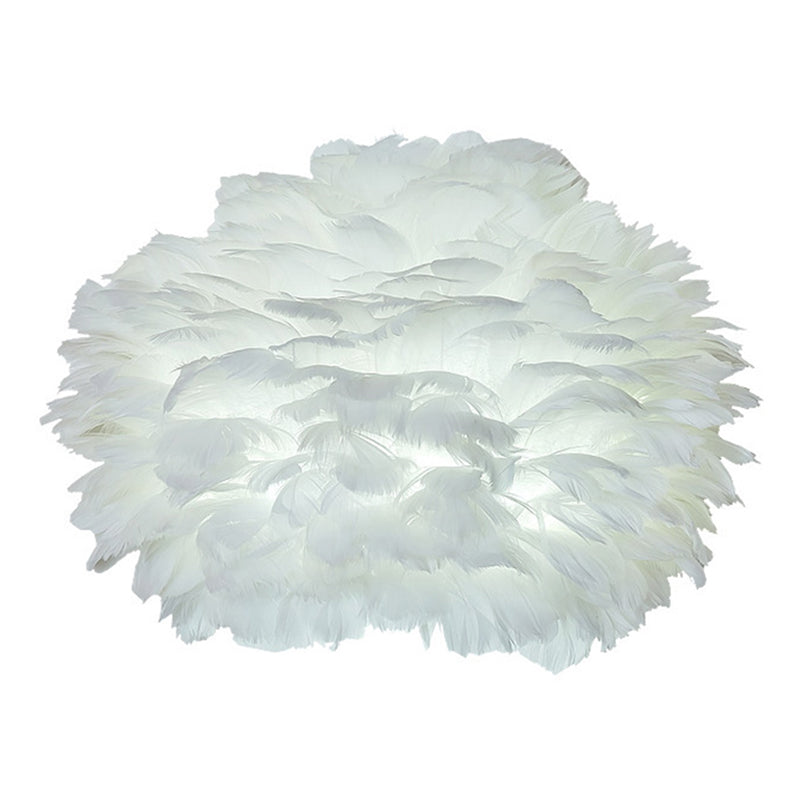 Nordic Feather Sconce Light - Romantic Wall Lamp For Bedroom White