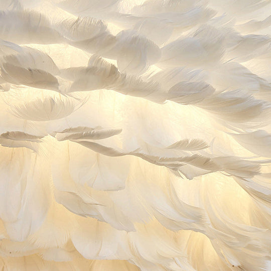 Nordic Feather Sconce Light - Romantic Wall Lamp For Bedroom