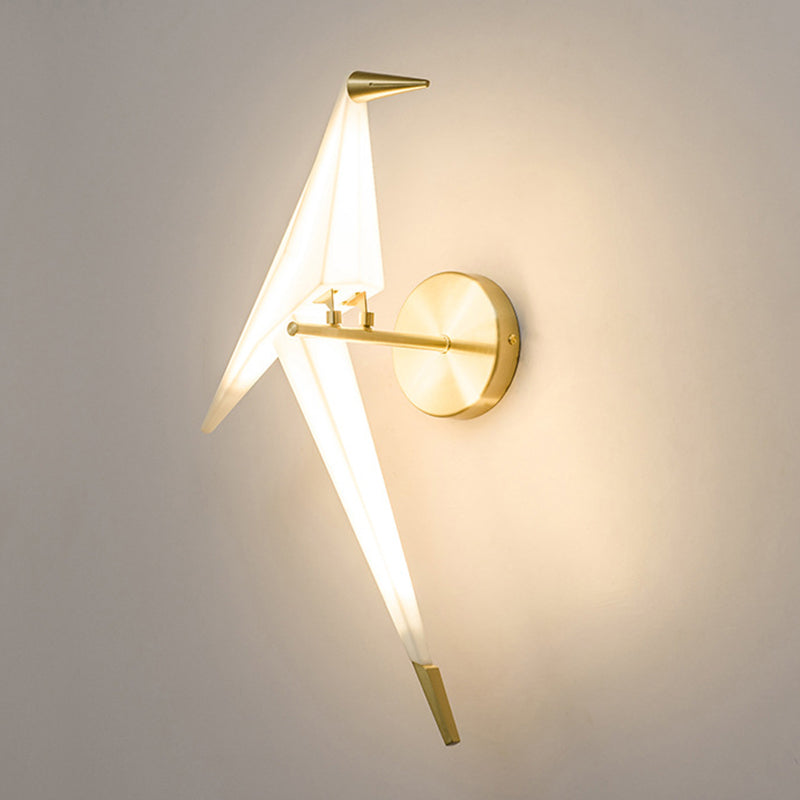 Bird Wall Sconce Led Acrylic Shade Light For Restaurant & Bedroom Decor