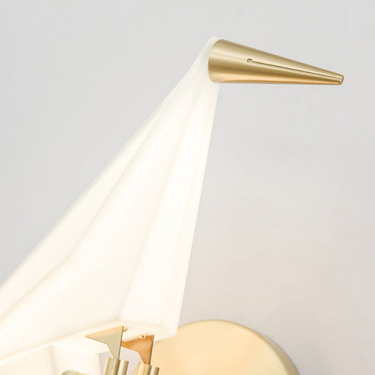 Bird Wall Sconce Led Acrylic Shade Light For Restaurant & Bedroom Decor