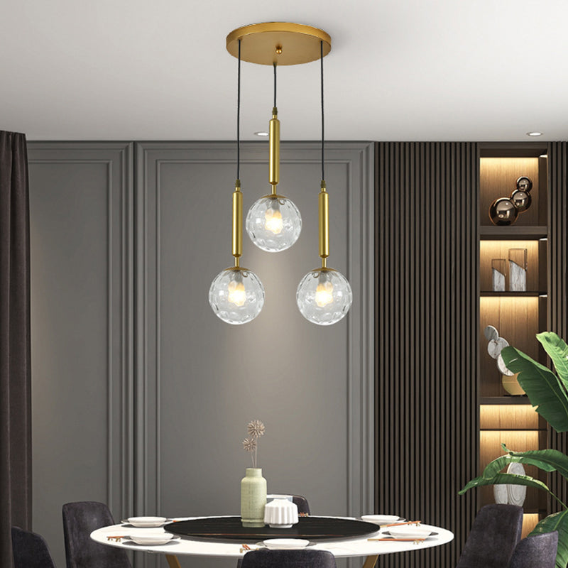 Sleek 3-Light Glass Pendant: Modern Creative Multi-Light Fixture For Clothing Stores