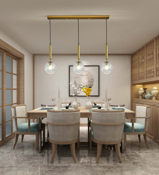Sleek 3-Light Glass Pendant: Modern Creative Multi-Light Fixture For Clothing Stores