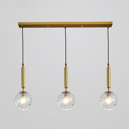 Sleek 3-Light Glass Pendant: Modern Creative Multi-Light Fixture For Clothing Stores