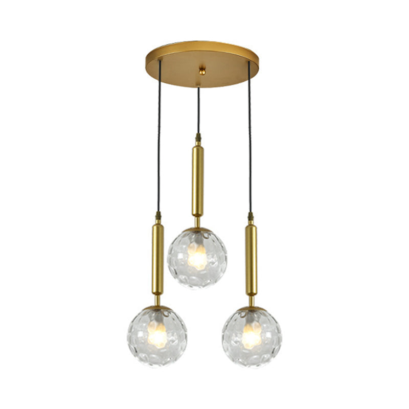 Sleek 3-Light Glass Pendant: Modern Creative Multi-Light Fixture For Clothing Stores