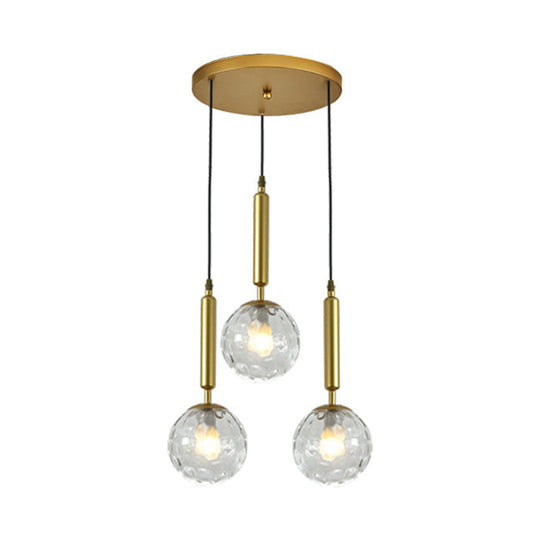 Sleek 3-Light Glass Pendant: Modern Creative Multi-Light Fixture For Clothing Stores