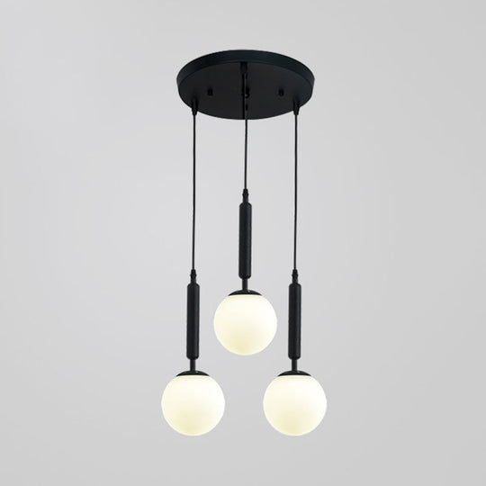 Sleek 3-Light Glass Pendant: Modern Creative Multi-Light Fixture For Clothing Stores