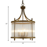 Chinese Style Black Mesh Corridor Chandelier: Round Crystal Light With 4 Lights